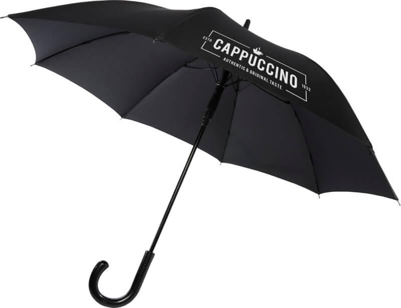 Guarda-chuva de 23" de abertura automática com aspeto de carbono e cabo torto Fontana