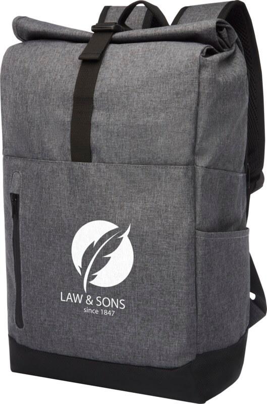 Mochila para portátil de fecho de enrolar de 15,6" reciclada GRS Libra 12L