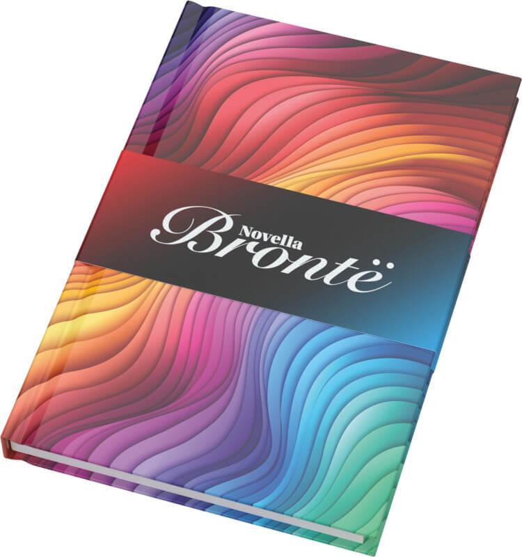 Bloco de notas de capa dura brilhante A5 - 100 folhas "Novella Brontë"