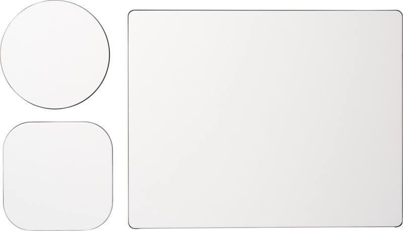 Conjunto de tapete para rato e base para copos "Brite-Mat®"
