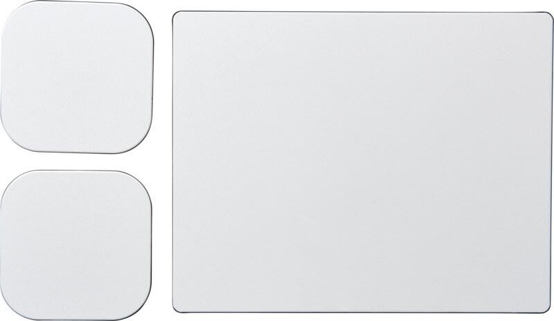 Conjunto de tapete para rato e base para copos "Brite-Mat®" 3