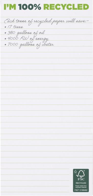 Bloco de notas 1/3 A4 reciclado Desk-Mate®