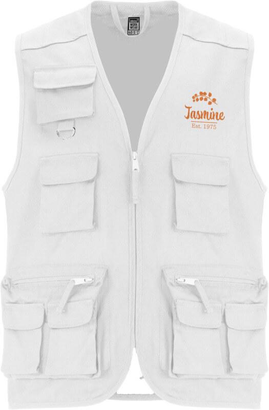 Colete de trabalho com decote em V e vários bolsos de 200 g/m2 "Venera"