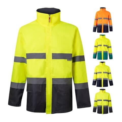 VL THEMIS. Parka bicolor (190g/m²), em poliéster (100%), com revestimento em PU