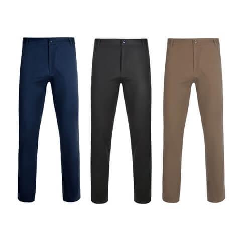 VL VISHNU. Calças chino stretch unissexo (260g/m²), em algodão (98%) e elastano (2%)