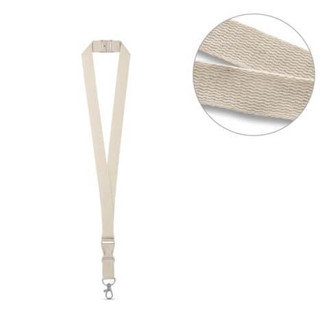 BALLINA. Lanyard 100% algodão com mosquetão em metal