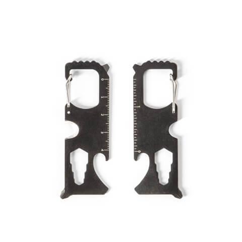 SCREWY. Cartão multifunções em aço inoxidável com 8 funções