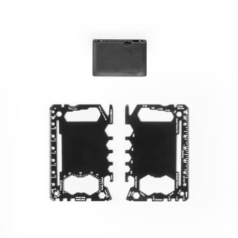 PEEBLES. Cartão multifunções em aço inoxidável com 20 funções