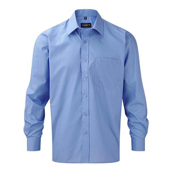 Camisa Popeline Homem manga comprida 110g - 65% Poliéster/ 35 % Algodão