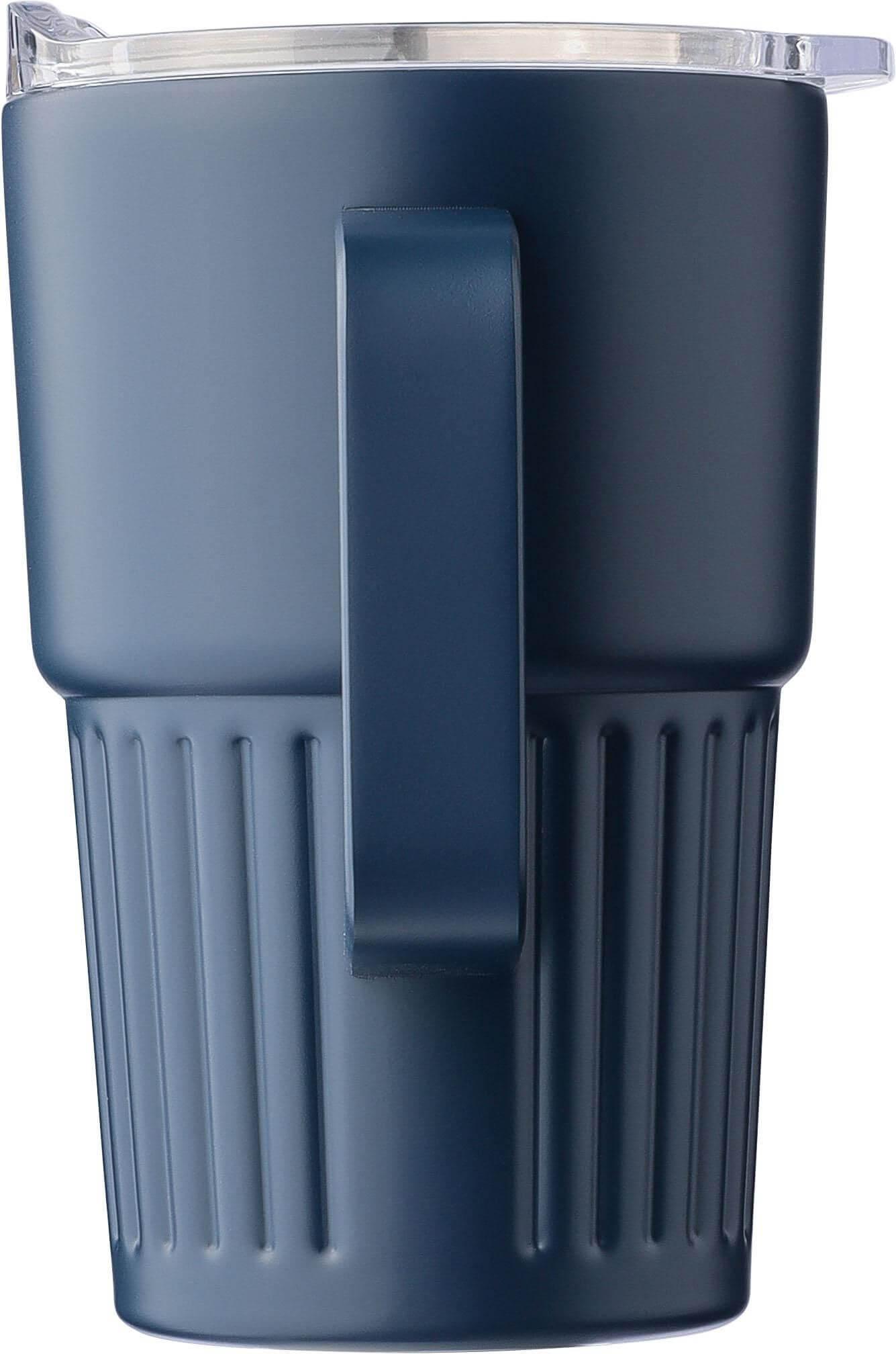 Caneca com parede dupla em aço inoxidável reciclado (450 ml) Calo