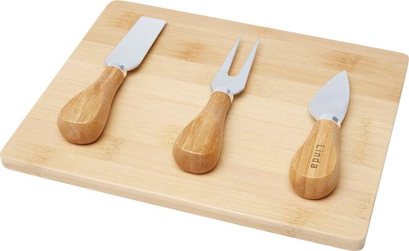 Tábua e utensílios para queijo de bambu "Ement"