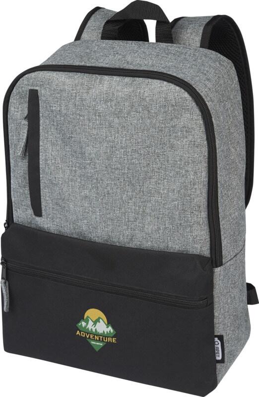 PF 120655 0 12065590 EB Y1 Mochila para portátil de 15 pol. de dois tons GRS reciclada de 14 L Reclaim