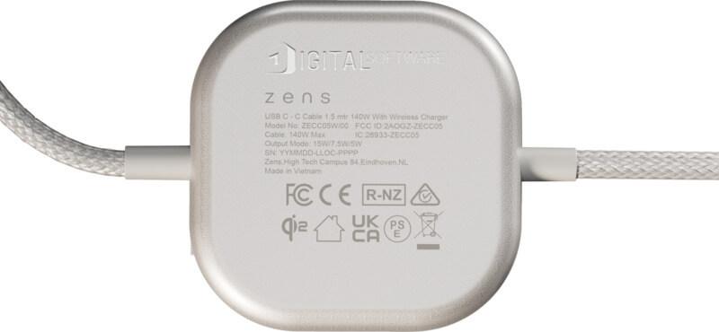 Cabo de carregamento USB-C 2 em 1 de 240 W "Zens Pro 2"