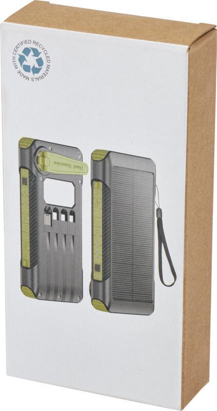 PF 124346 1 12434664 P1 Powerbank solar com dínamo de 10 000 mAh em plástico reciclado RCS "Soldy" - Image 2