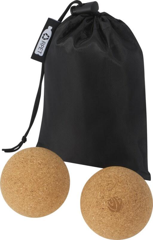 Bola de ioga de cortiça "Trikona" - Conjunto de 2