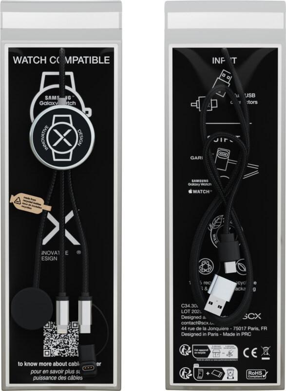 Cabo de carregamento 7 em 1 para smartwatch "SCX.design C34"