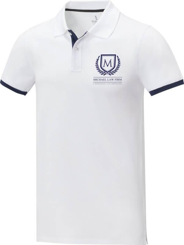 Polo de manga curta bicolor para homem de 200 g/m² "Morgan"