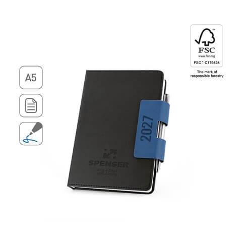 SPENSER A5. Agenda A5 com capa rígida em PU