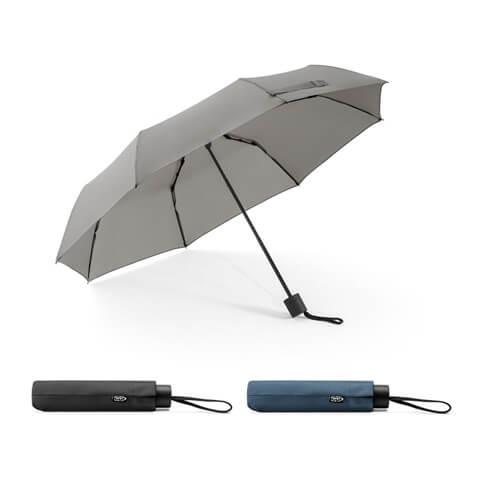 AIDEN. Guarda-chuva de 21" em poliéster reciclado (100% rPET) pongee 190T, dobrável em 3 secções