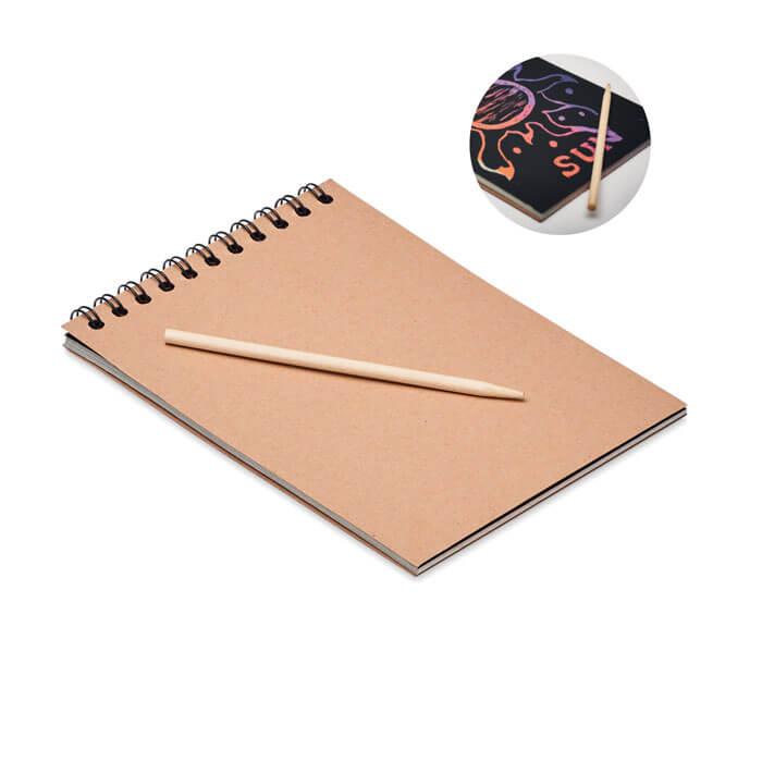 Bloco de papel de raspar