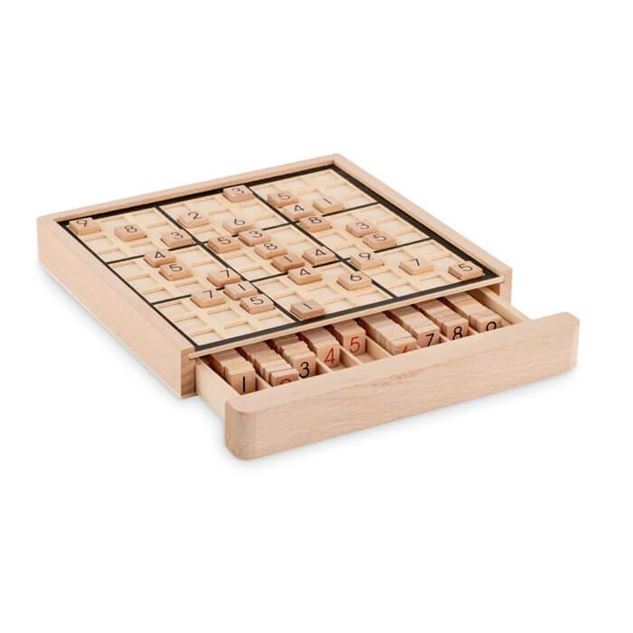 Jogo tabuleiro sudoku madeira