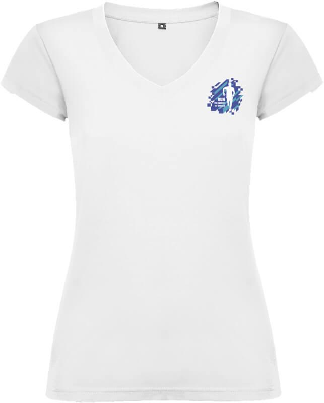 T-shirt de manga curta com decote em V para mulher de 155 g/m² Victoria