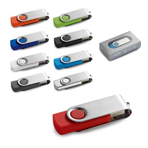 CLAUDIUS 8GB. Pen Drive USB de 8 GB com clipe em metal