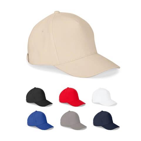 ASHTON. Boné 100% algodão (260 g/m²) com 5 painéis
